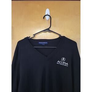Acura Motorsports Pullover Men’s L Black V-neck Long Sleeve Sweater